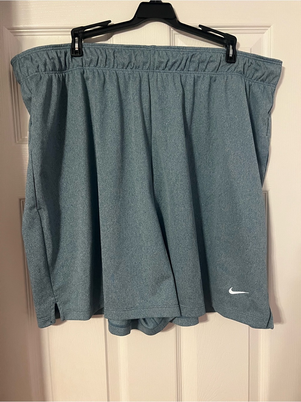Nike Women's Athletic Shorts in Heather Teal with White Swoosh